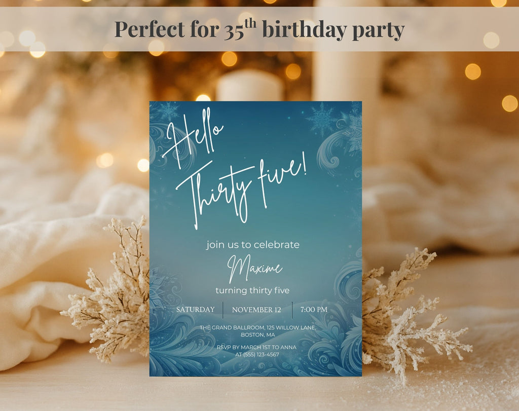 35th Birthday Invitation