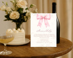 Pink Bow Birthday Invitation