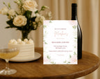 Blush Pink Floral 75th Birthday Invitation