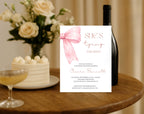 She's Tying the Knot Blush Pink Bridal Shower Invitation