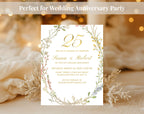 Elegant 25th Wedding Anniversary Invitation