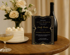 Black and Gold 1920s Murder Mystery 30th Birthday Invitation