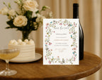 Beige Floral save the date Wedding Invitation