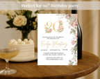 Elegant Floral 20th Birthday Invitation