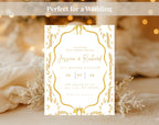 Elegant Gold Wedding Invitation