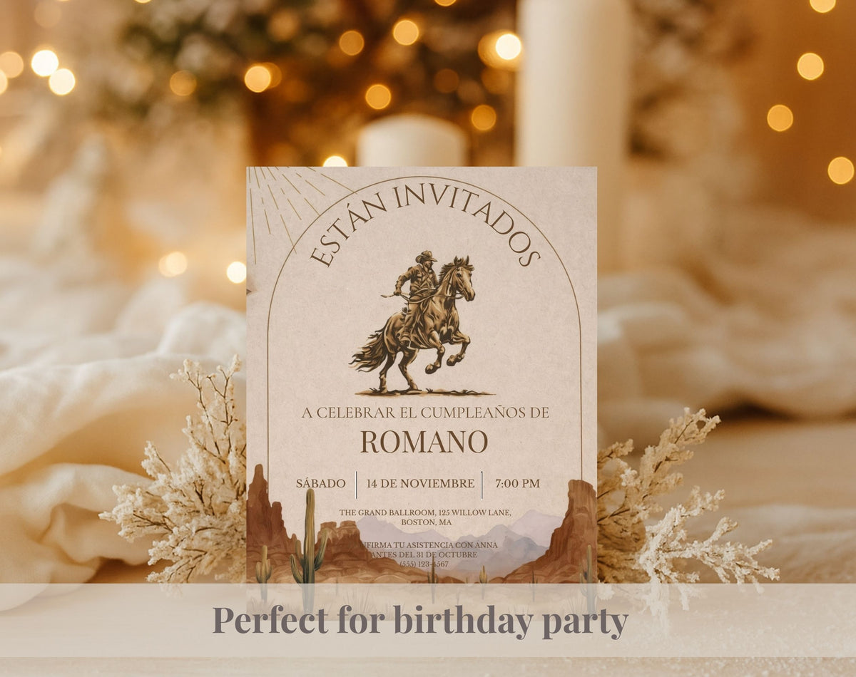 Western Birthday Invitation