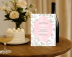 Elegant Pink Floral Bridal Shower Invitation