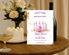 Girls Pink Bowling 10th Birthday Invitation