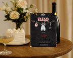Black and Red BBQ Baby Shower Invitation