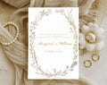 White Floral 50th Anniversary Thank you card