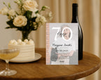 Photo Beige Minimalist 70th Birthday Invitation