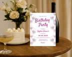 Elegant 2 Pink and White 21st Birthday Invitation