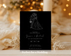 Elegant Black Wedding Invitation Template