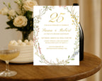 Elegant 25th Wedding Anniversary Invitation
