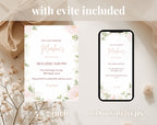 Blush Pink Floral 75th Birthday Invitation