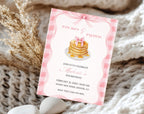 Pink Pancakes and Pajamas 6th Birthday Invitation