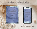 Blue Gothic 60th Birthday Invitation