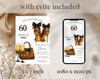 Leopard 60th Birthday Invitation