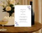 Elegant Purple Floral Wedding Invitation