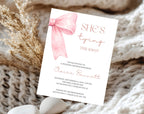 She's Tying the Knot Blush Pink Bridal Shower Invitation
