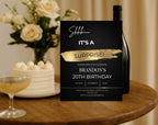 20th gold black Birthday Party Invitation