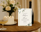 Elegant Green Floral Wedding Invitation