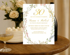 Elegant Floral 30th Wedding Anniversary Invitation