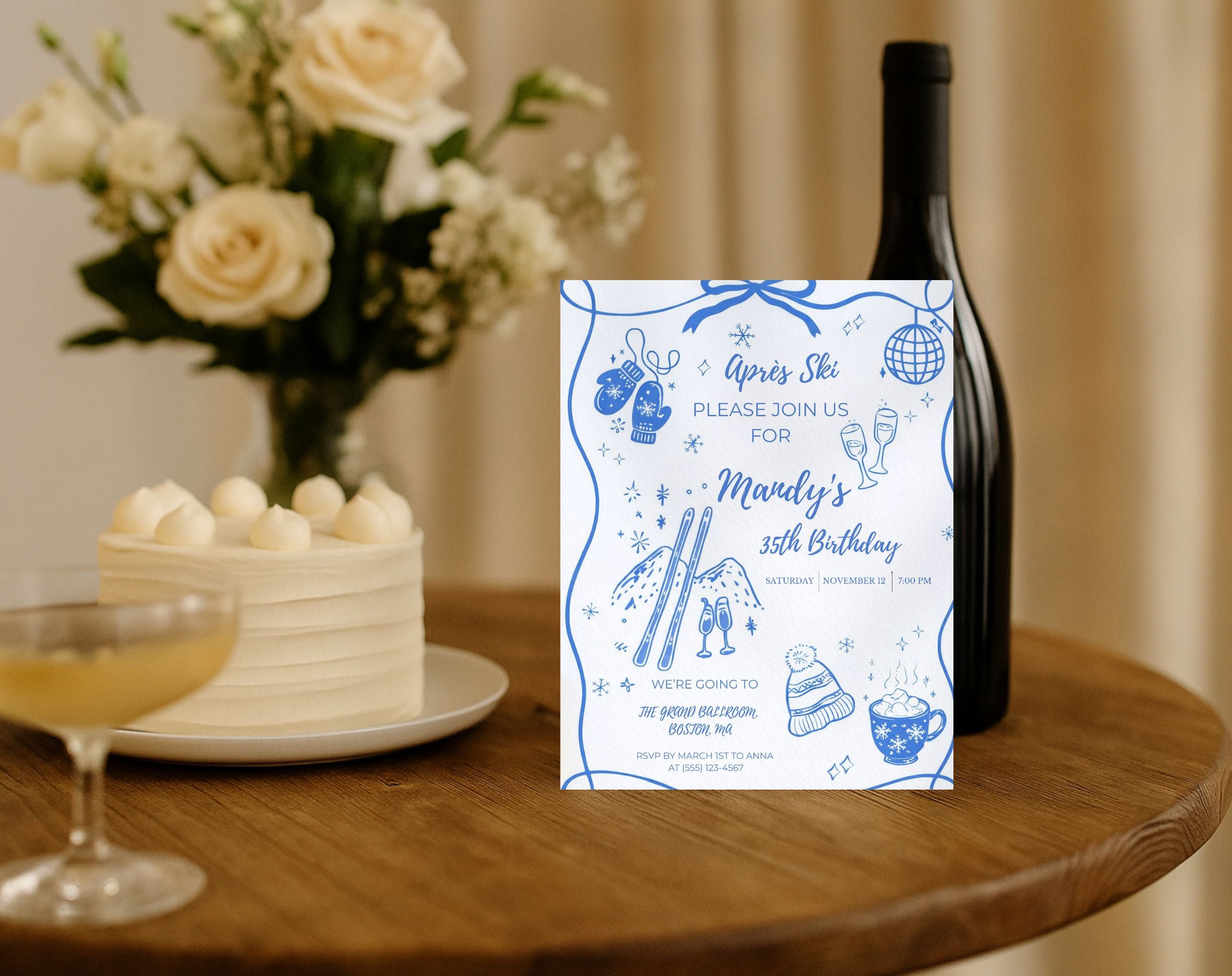 Après Ski 35th Birthday Invitation