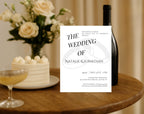 White Minimalist Wedding Invitation