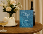 Modern Blue 40th Birthday Invitation