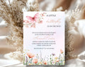 Pink Butterfly Baby Shower Invitation