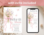 Pink Baby in Bloom Baby Shower Invitation
