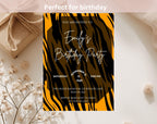 Tiger Print Birthday Invitation