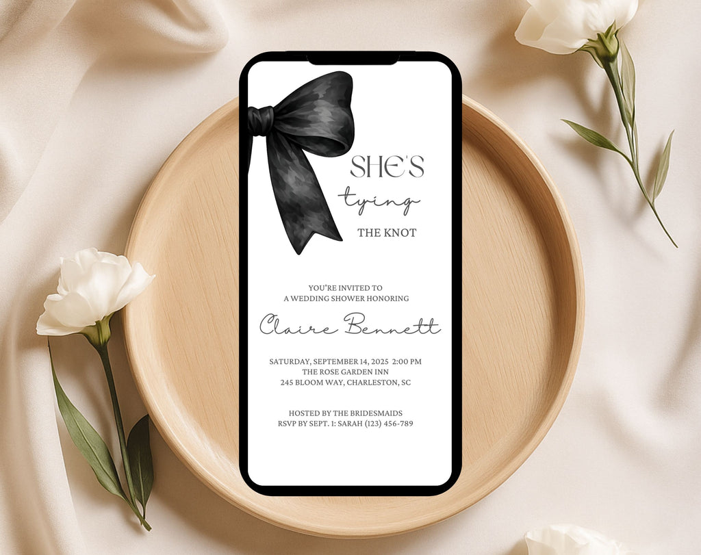 She's Tying the Knot Baby Shower Invitation