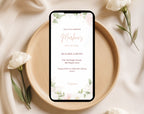 Blush Pink Floral 75th Birthday Invitation