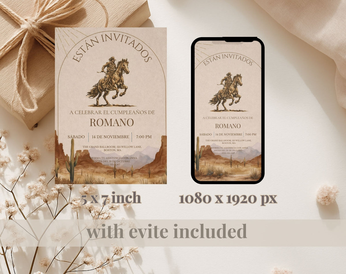 Western Birthday Invitation