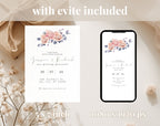 Blush Pink Floral Wedding Invitation