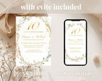 Elegant 10th Wedding Anniversary Invitation