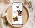 Leopard 60th Birthday Invitation