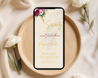 Beige Floral Elegant 70th Birthday Invitation