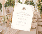 Minimalist  Beige Wedding Invitation