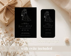 Elegant Black Wedding Invitation Template