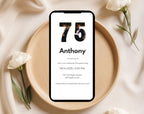 75th Photo Birthday Invitation