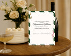 Elegant Green White 50th Anniversary Invitation