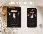 Black and Red BBQ Baby Shower Invitation