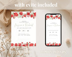 Red Rose Wedding Invitation