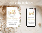 Elegant Floral 25th Birthday Invitation