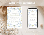 Mediterranean Lemon Wedding Invitation