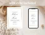 Minimalist Gold Wedding Invitation