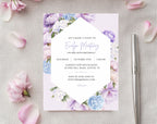 Elegant Purple Floral 80th Birthday Invitation